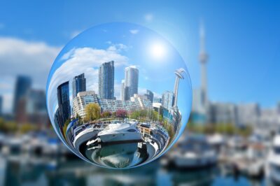 toronto skyline magnified